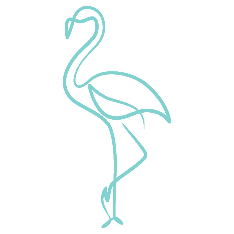 Alma Nature Icone Flamand Rose Mascotte Logo