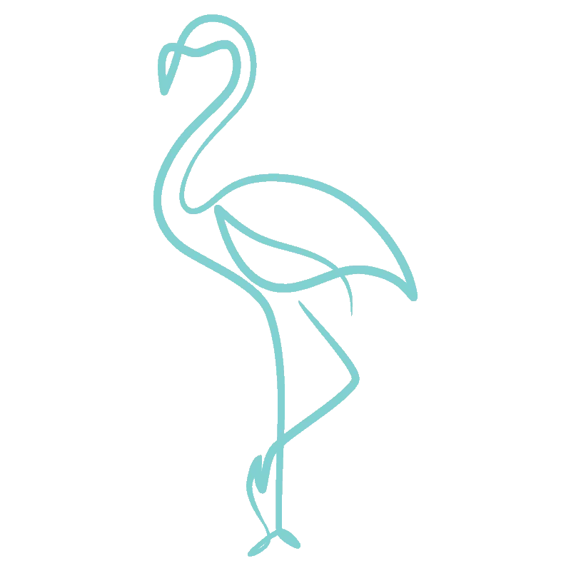 Alma Nature Icone Flamand Rose Mascotte Logo