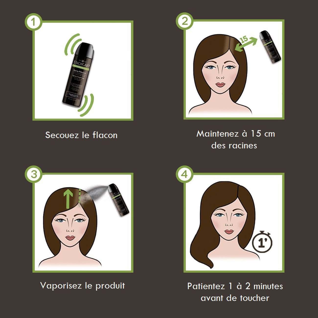 Spray retouche racine Bikap nutricolor